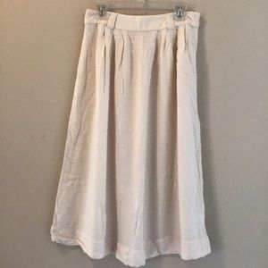 cream midi skirt